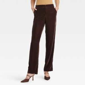 Women's Brown Velvet Trouser Pant